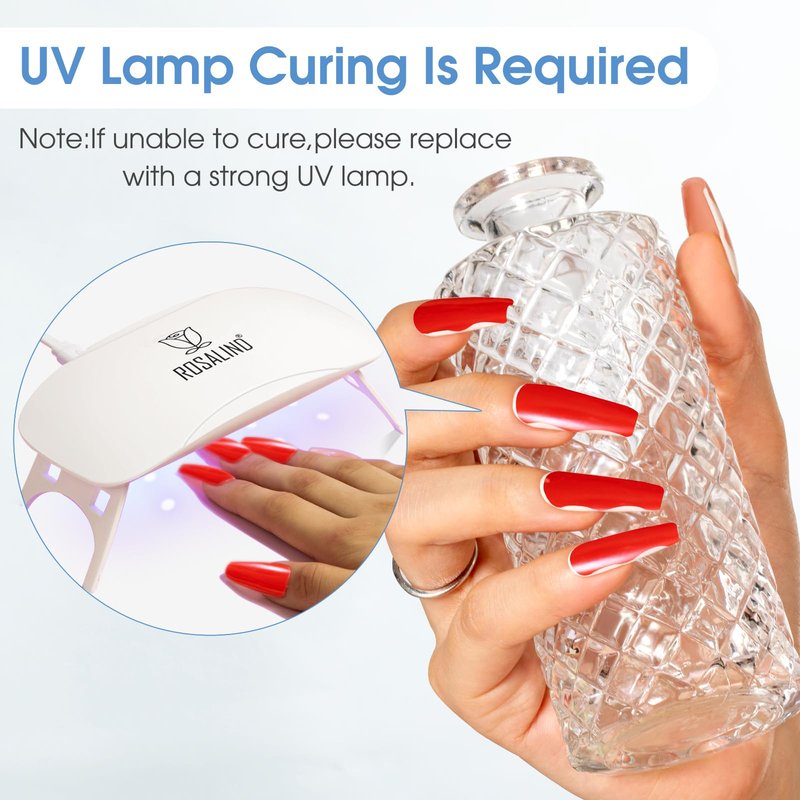 ROSALIND 11ml Gel Top Coat, No Wipe Top Coat Gel Nail Polish Long-Lasting High Glossy Shiny Clear Finish,Need U V/LED Lamp for Home DIY Gift