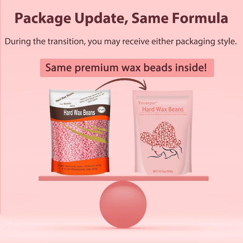 Regine Switzerland Hard Wax Beads - Rose Pink Hair Removal Wax for Sensitive Skin | 10.5 Ounce with 10 Wax Sticks