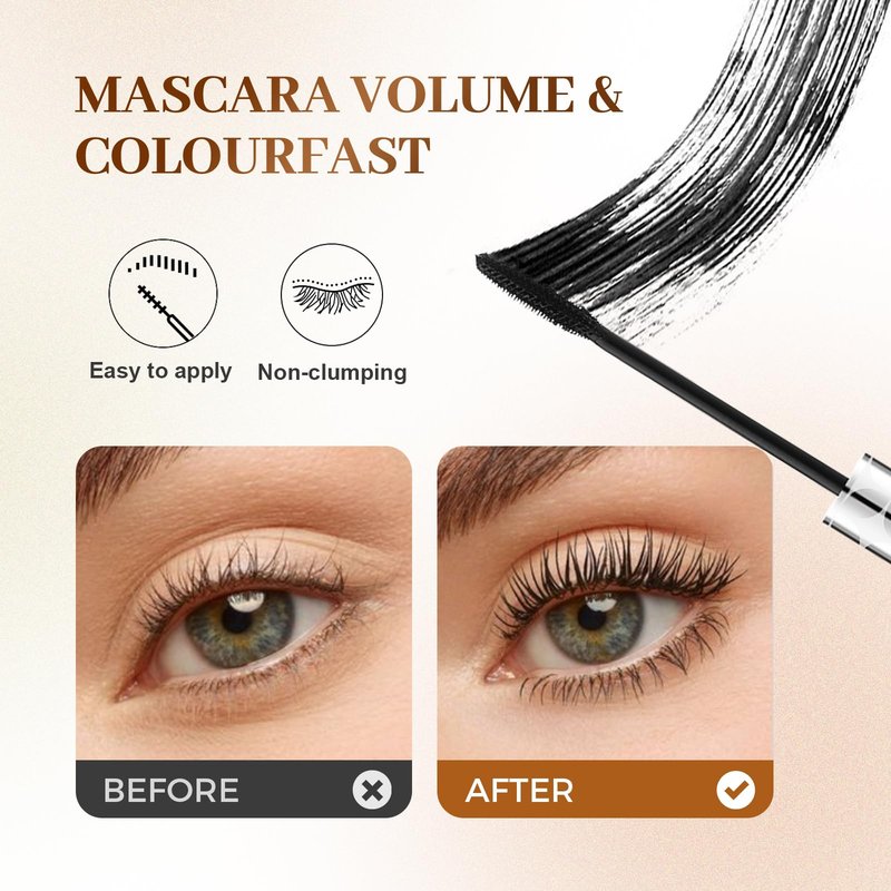 Mascara for Older Women 60 Plus, 2026 New Mascara Volume and Length for Mature Women with Thinning Lashes, Non Clumping Waterproof Long Wear (Black)