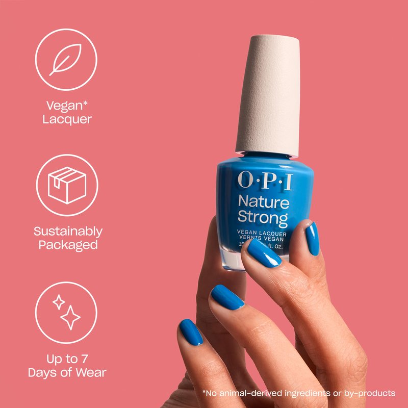 OPI Nature Strong Knowledge is Flower | Opaque Soft Pink Crème Natural Origin Nail Polish | Plant Based, Vegan, Cruelty Free