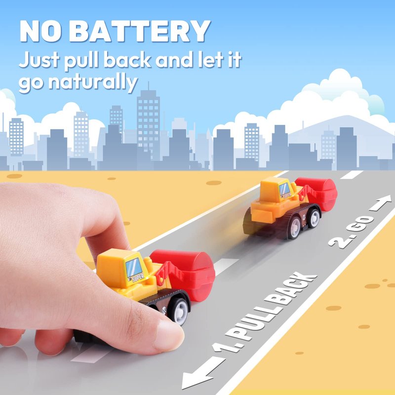 ZenBombs Easter Eggs with Toys Inside-12 PCS Colorful Plastic Easter Eggs Filled with Toy Vehicles for Kids-Surprise Egg for Easter Egg Hunt, Easter Basket Stuffers and Kids Birthday Party Favors