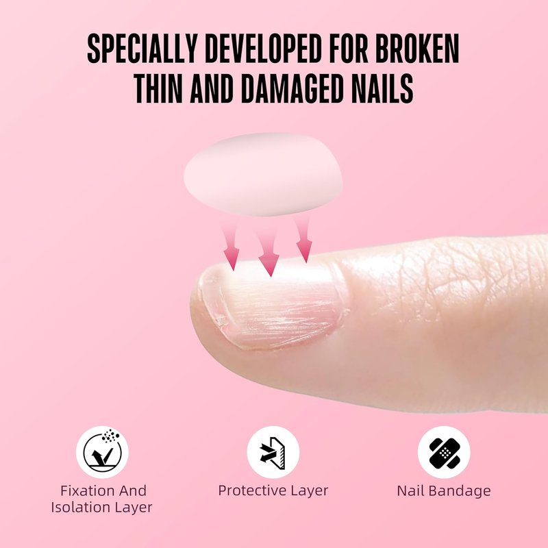Pre-Cut Nail Shaped Repair Sheets - Easy Fix for Broken Nails | 42 Units with Slim File & Protective Layer