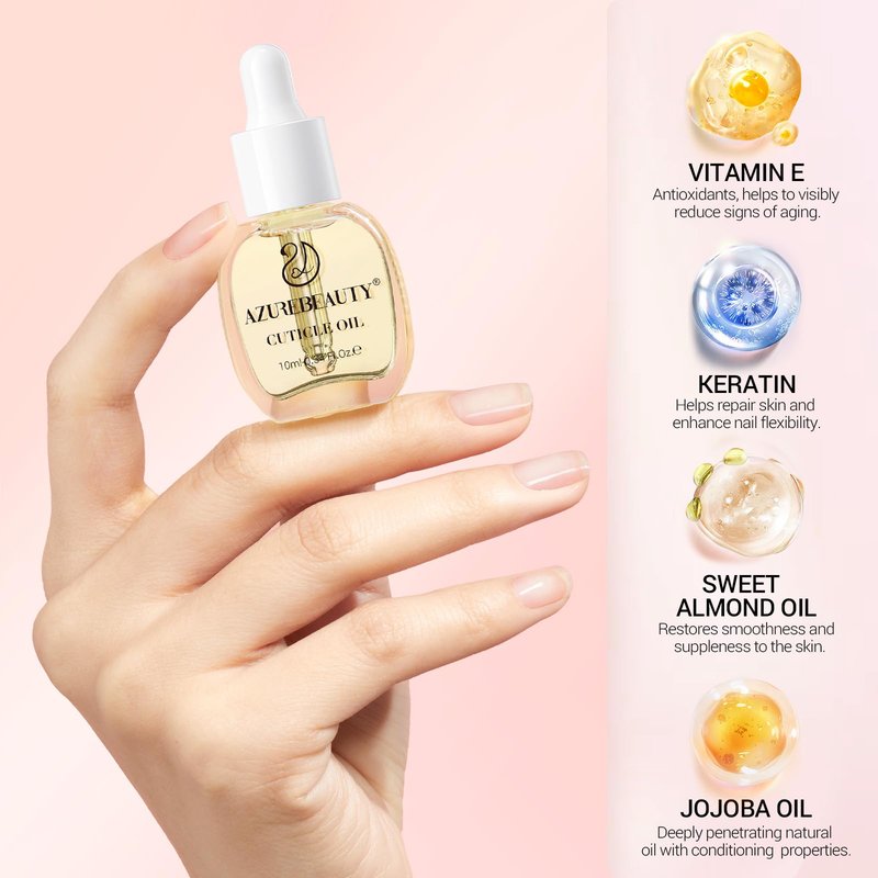 AzureBeauty Dip Powder Liquid Set 15ml/0.5oz Nail Repair Cuticle Oil Dip Powder Base Top Coat with Activator, Bond, Cuticle Care for Dipping Powder Nail Kit, No Need Nail Lamp