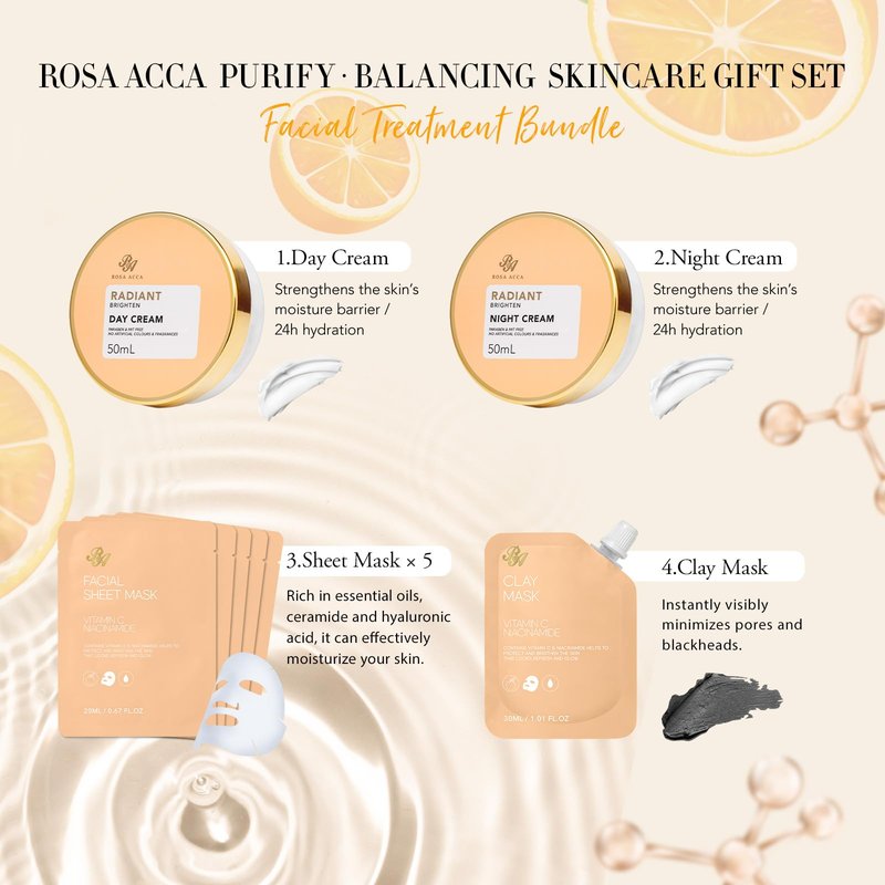 23 Pcs Mother's Day Gifts for Mom, Orange Facial Skin Care Set for Women & Men, Bath and Body Gifts Basket Kit, Home Spa Gift Baskets, Birthday Gifts For Women, Serum, Clay Mask, Christmas,Anniversary