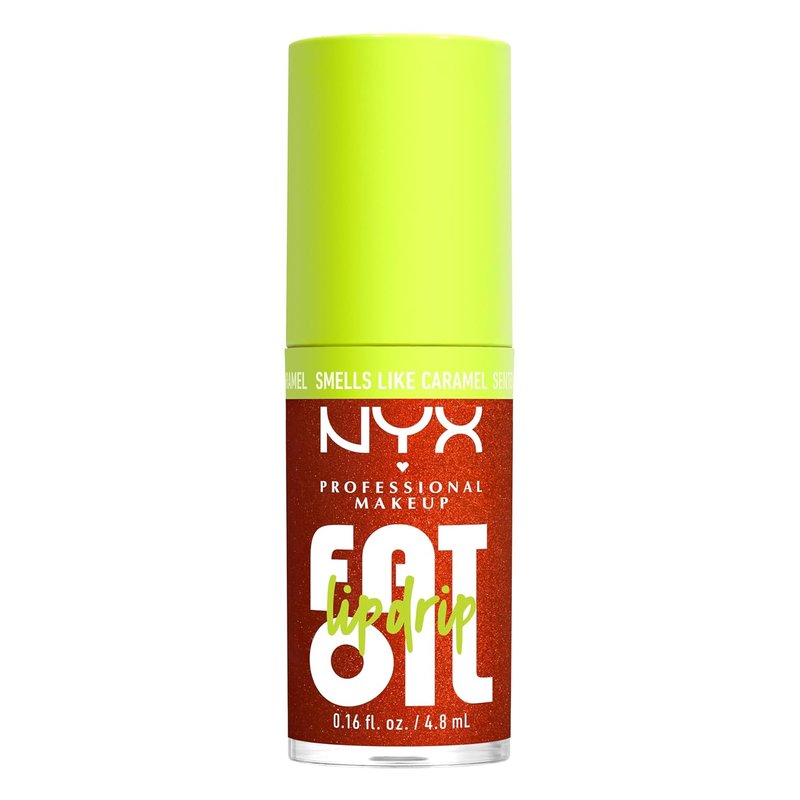 NYX PROFESSIONAL MAKEUP Fat Oil Lip Drip - Moisturizing Tinted Lip Oil Gloss, 12 HR Hydration | Caramelt Mami (Bronze)