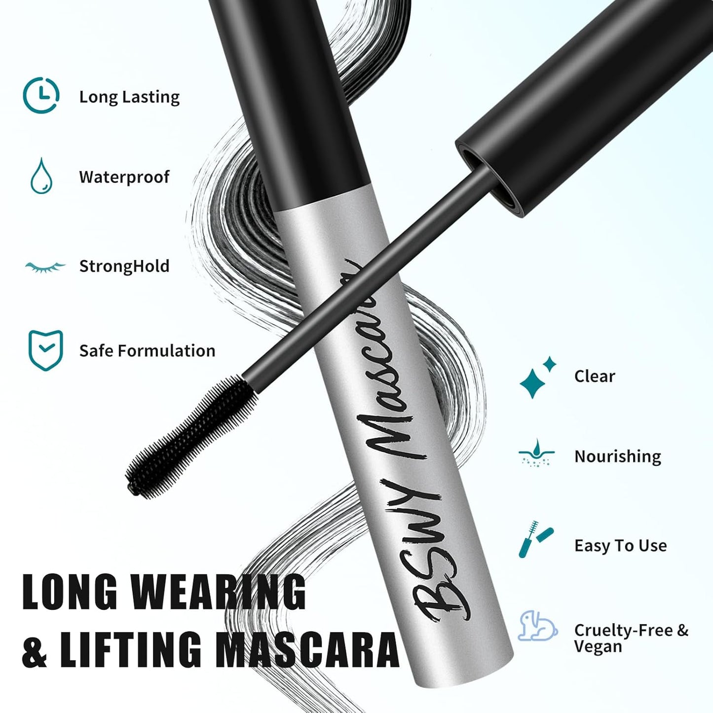 Sky High Telescopic Tubing Mascara - Waterproof Formula with Nourishing Essence | Long-Wearing & Clump-Free for Women 60+