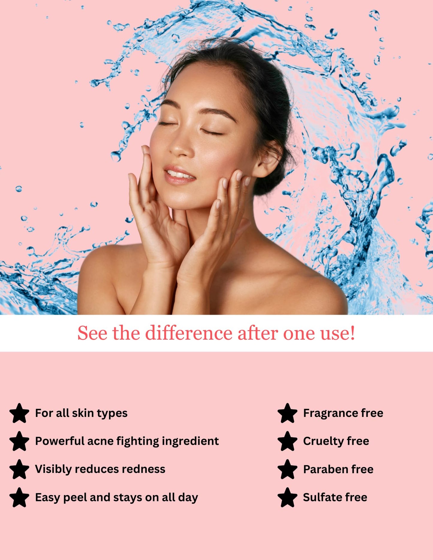 AcneMed Hydrocolloid Acne Patches – Black Star Pimple Stickers for Clear Skin, Cute Spot Treatment, Overnight Blemish Control, 36 Count