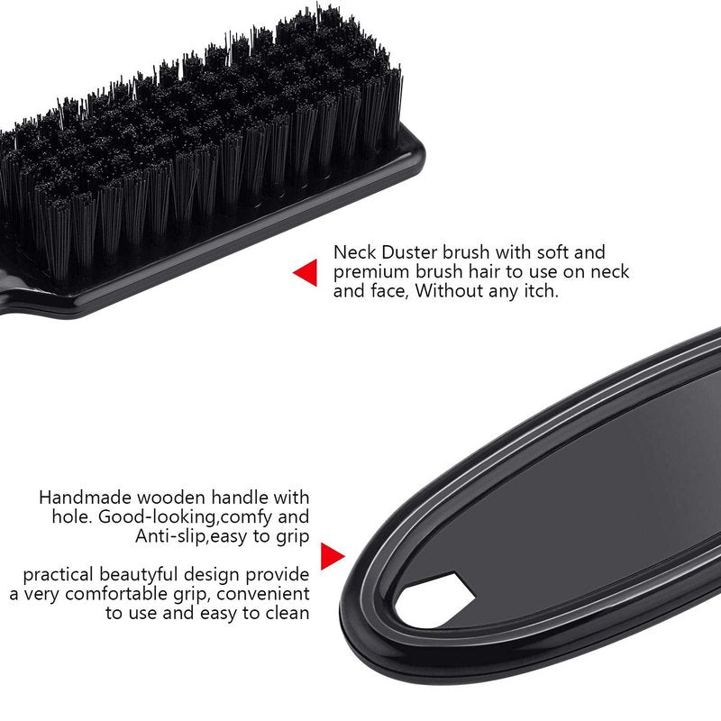 Patelai Barber Blade Cleaning Brush Set - 2 Pcs Black Styling Brushes for Clippers & Manicure