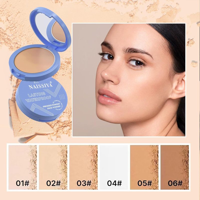Oil Control Face Pressed Powder - Matte Smooth Finishing Makeup | Waterproof, Lightweight, 0.35 Oz - Classic Ivory