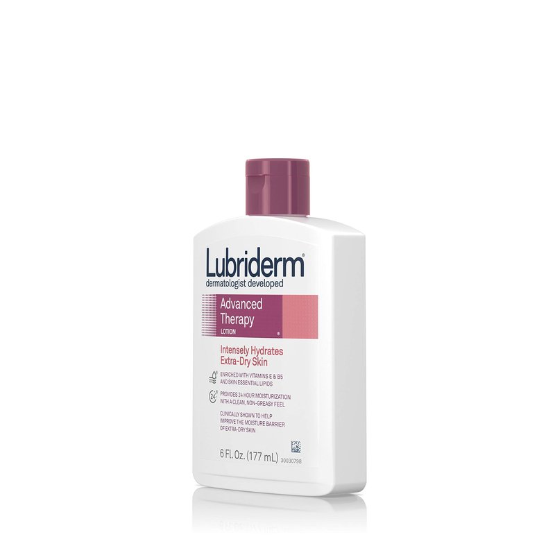 Lubriderm Advanced Therapy Moisturizing Lotion with Vitamins E and B5, Deep Hydration for Extra Dry Skin, Non-Greasy Formula, 6 fl. oz