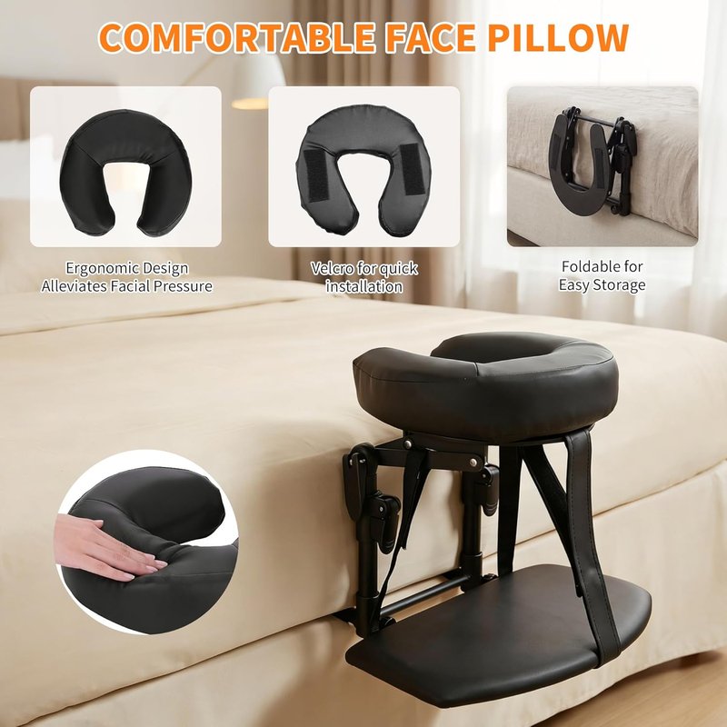 Skiennix Massage Headrest - Adjustable Face Cradle for Home Use | Ideal for Post-Surgery Comfort