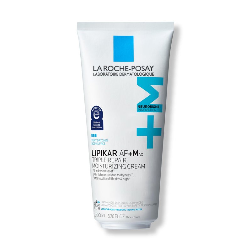 La Roche-Posay Lipikar AP+MAX Triple Repair Moisturizing Body Cream | Face & Body Lotion for Dry Skin with Shea Butter & Niacinamide | Gentle Moisturizer for Very Dry, Rough & Sensitive Skin, 200ml