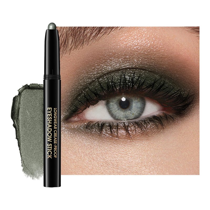 Chifure Eyeshadow Stick - Waterproof Shimmer & Matte Cream Eye Shadow Crayon | 0.056 Oz (#4-Bottle Green)