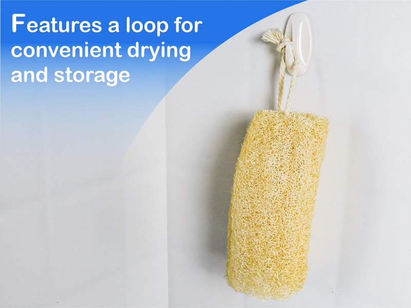Organic Natural Loofah Sponge for Cleaning and Showering, Plant Fiber Body Bath Scrubber, 100% Plastic Free, Compostable, Set of 4