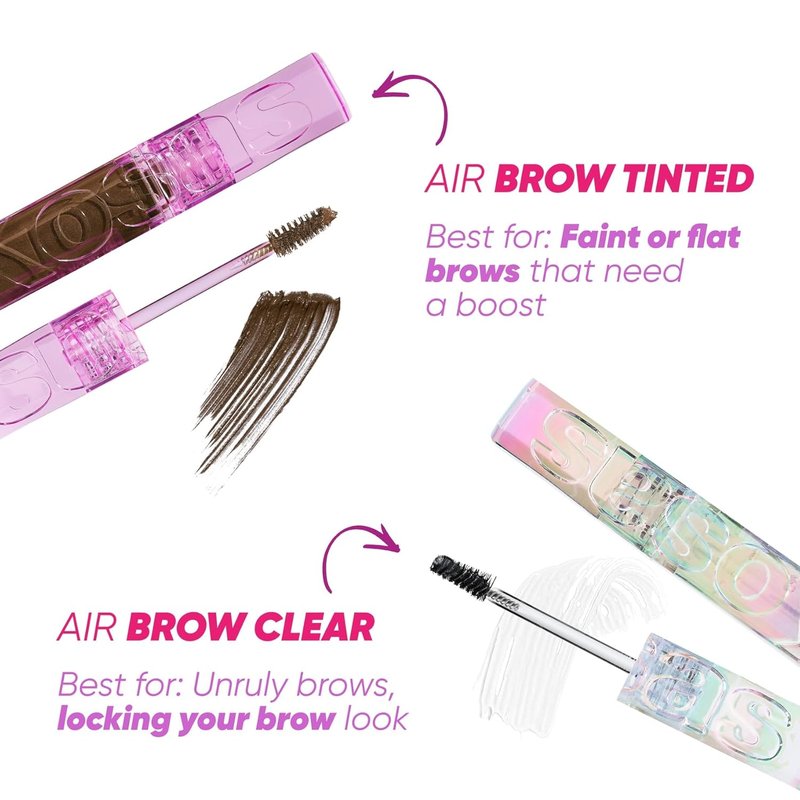 Kosas Air Brow Tinted Eyebrow Gel - Volumizing Gel with Flexible Hold | Soft Brown Shade