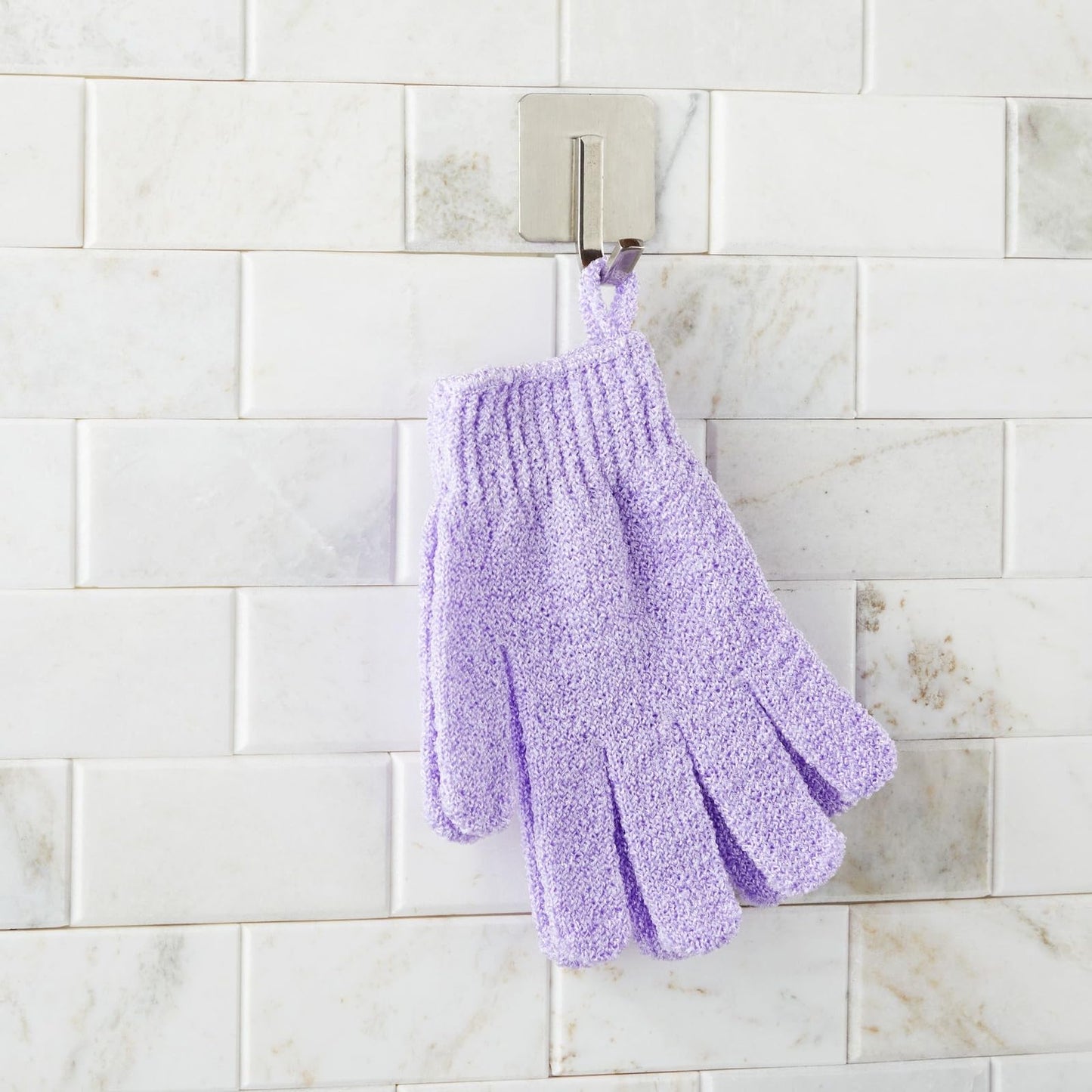 4 Pairs Body Exfoliating Gloves for Shower, Bath Scrub Wash Mitt for Women, Men, Spa, Massage (Pink, Purple, Blue, Beige)