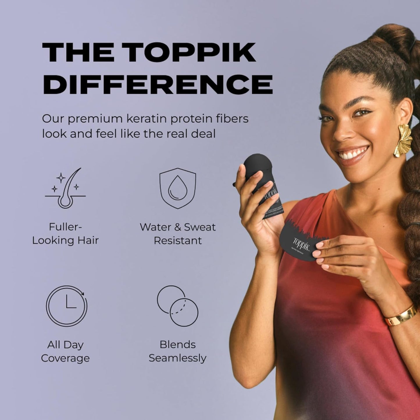 Toppik Hair Building Fibers - Instantly Thicker, Fuller Hair | 9 Shades Available in 4 Sizes
