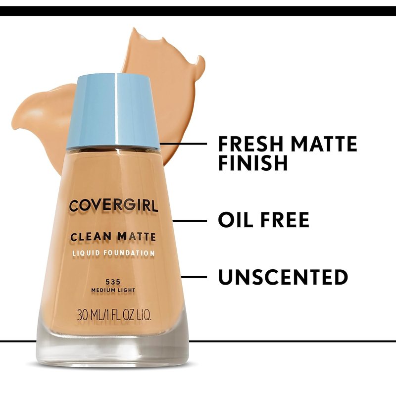 CLEAN MATTE Liquid Foundation - Perfect Beige 548 | Long-Lasting, Oil-Free Formula