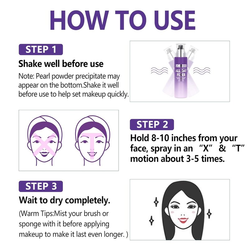 Long Lasting Makeup Setting Spray Kit - Hydrating Matte Finish Mist, 6.76 Fl Oz | Includes Travel Size Spray & Sponge Puff
