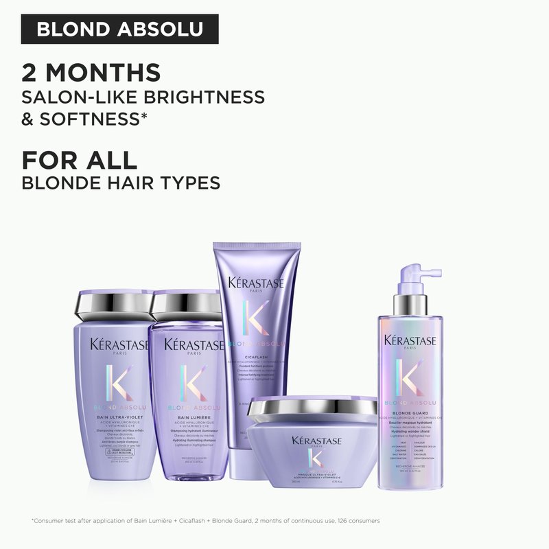 Kerastase Blond Absolu Lumière Illuminating Shampoo For Lightened & Highlighted Hair - Intensely Hydrates & Illuminates Shiny Hair, Removes Impurities & Pollution, 2.7 Fl Oz, Travel Size