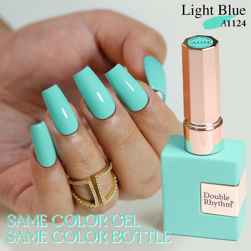 Double Rhythm Gel Nail Polish - Pure Sheer Soak Off Formula for DIY Manicure | Sea Blue 15ML