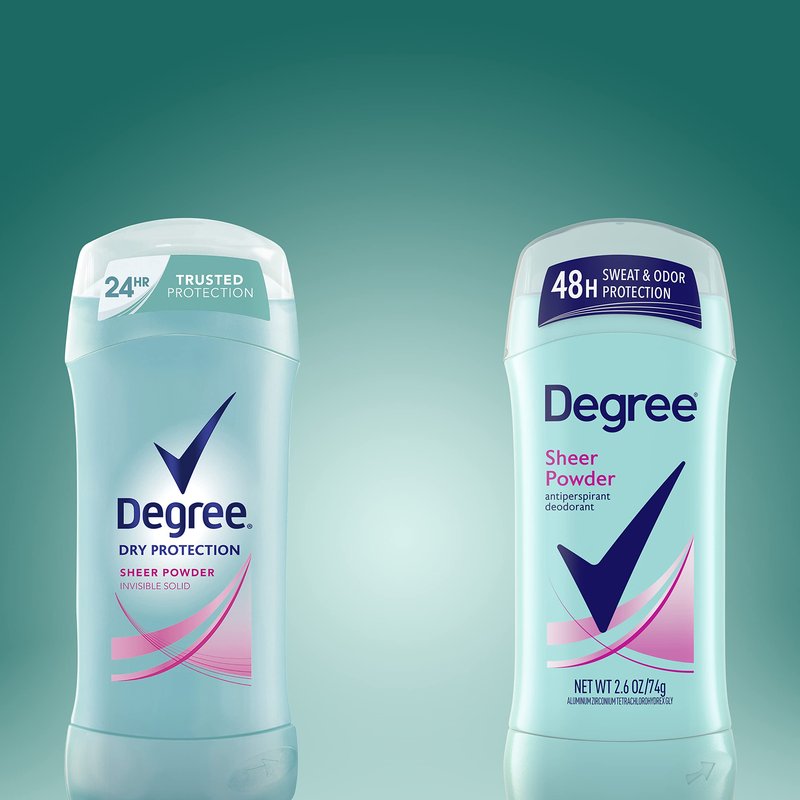 Degree Original Antiperspirant Deodorant 48-Hour Sweat & Odor Protection Sheer Powder Antiperspirant for Women 2.6 oz