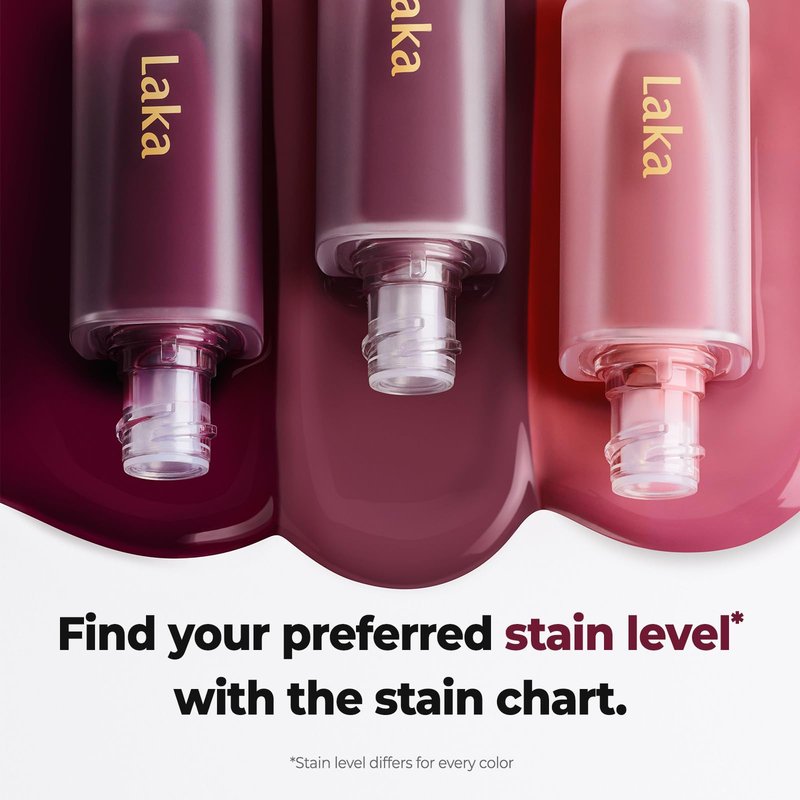 Laka Fruity Glam Lip Tint Mini, 1.9g/0.07oz, Glowing Lip Stain with Wide Color Spectrum, Hydrating & Lightweight Texture, Long-Lasting Bold Stain, Non-Sticky, Vegan, K-Beauty (#103 Humming)