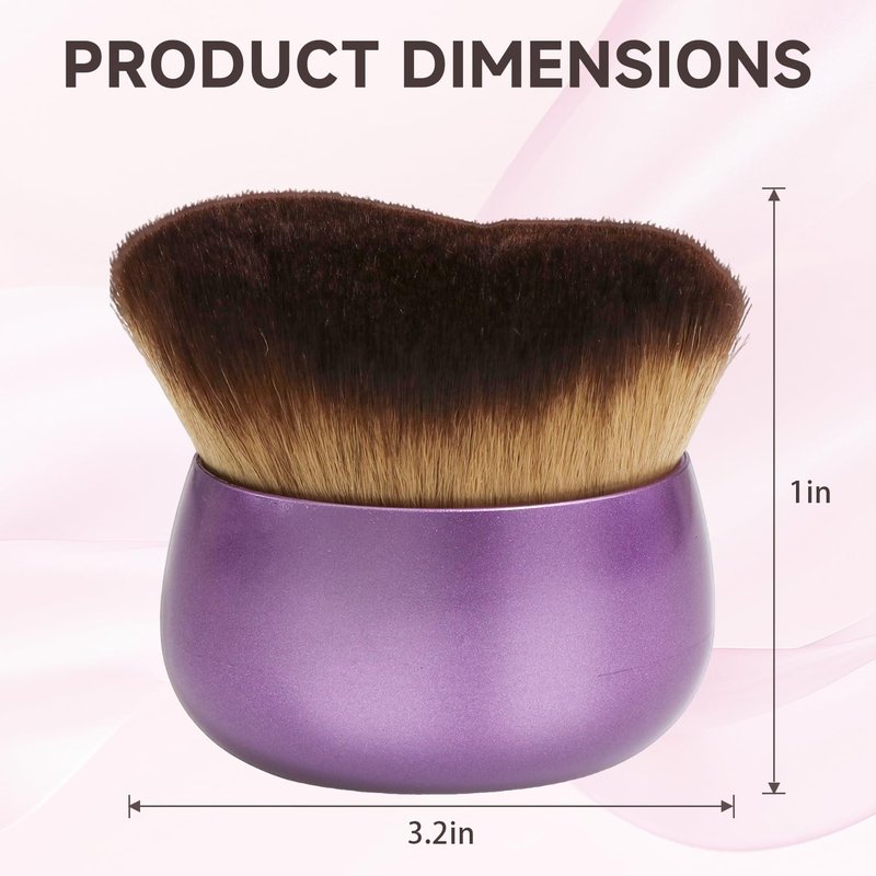 Blend & Blur Extra Large Body Makeup Brush for Self Tanner,Leg Makeup & Bronzer Self Tan Applicator, Powder, Foundation, Blusher, Bronzer，Massager for Face Gift box (Purple)