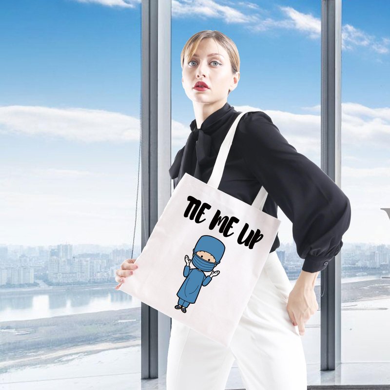 GJTIM Funny Surgical Tech Gift Tie Me Up Zipper Pouch Makeup Bag for Surgeon (Tie Me Up Tote)