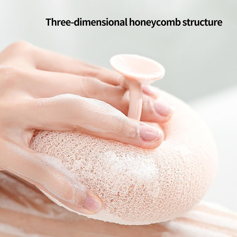 2-in-1 Sunflower Shower Sponge with Suction Cup | Exfoliating Bath Sponge for Soft Skin | Hypoallergenic & Eco-Friendly Body Scrubber for Spa-Like Luxury (4-Color Set)