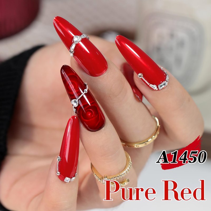 Double Rhythm 15ML Gel Polish Pure Sheer Same Color Same Bottle Gel Polish Art Manicure Salon DIY at Home for Women (Jelly Red-A1450)