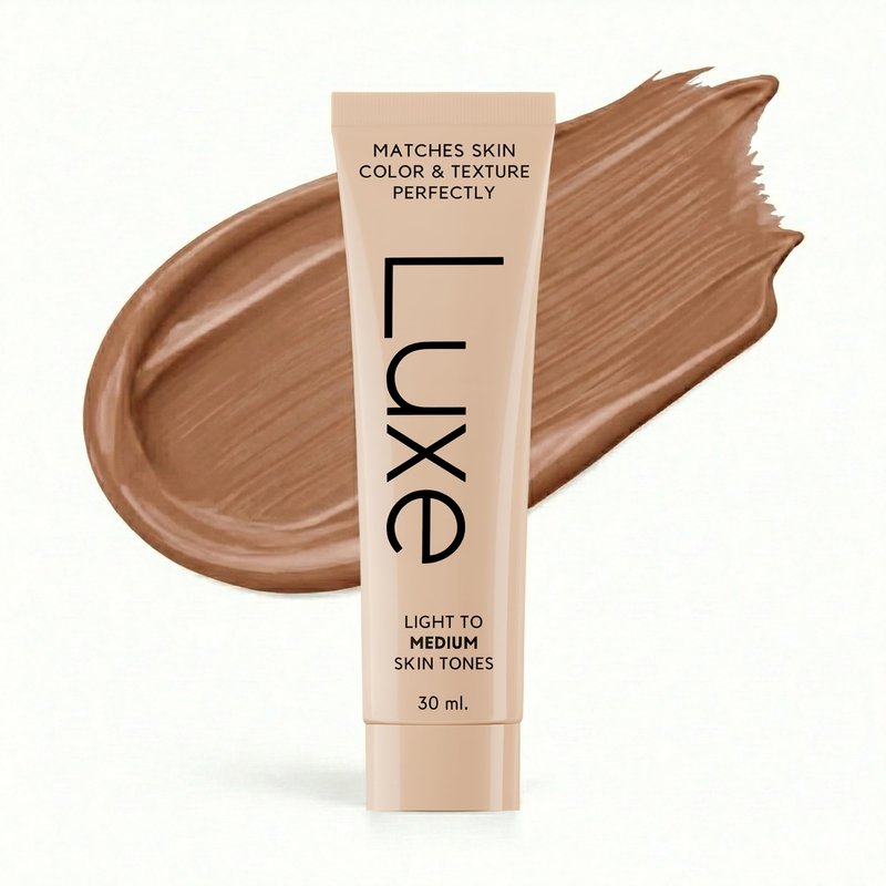 Luxe Color Changing Foundation for Women – Instantly Adapts to Your Skin Tone – Buildable Light-to-Medium Coverage – 12-Hour Wear – Natural Dewy Finish - Medium Dark