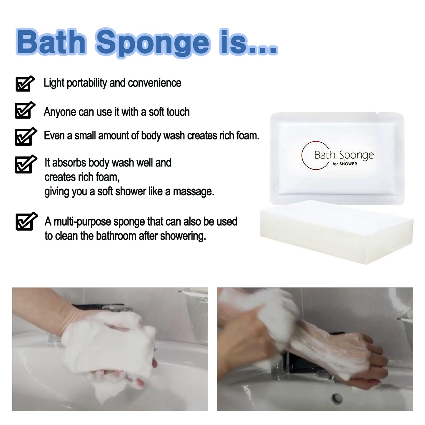 Travel-Friendly, Gentle, Soft-Textured Disposable Bath Sponges - 12 Pieces, Ideal for Travel and Home Use