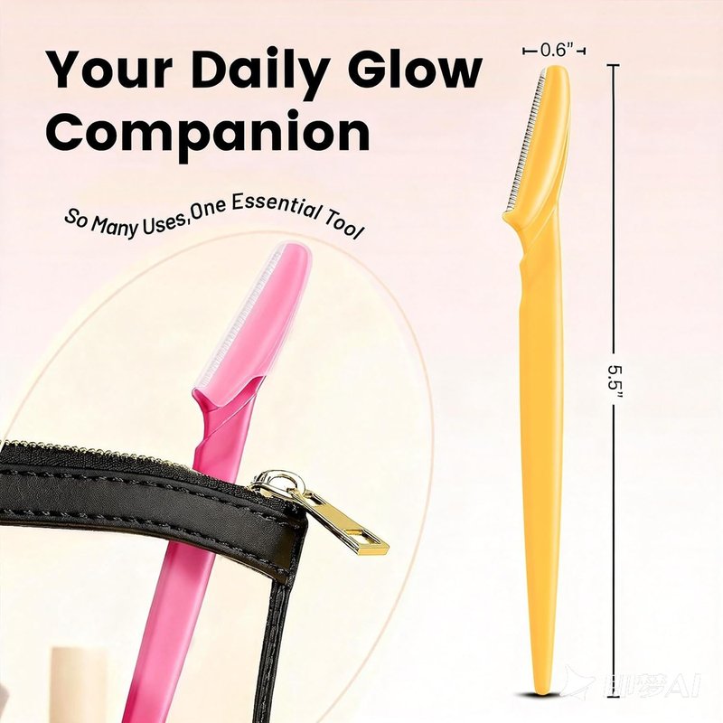 Dermaplane Razor for Women's Face & Eyebrows – Professional Eyebrow Razor & Face Shavers for Women with Precision Blades | Gentle Exfoliating Eyebrow Trimmer & Facial Hair Remover Kit - 6 Pcs