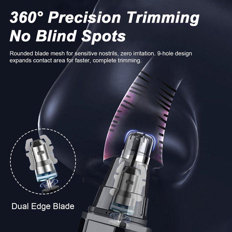 Joy RuDa Nose Hair Trimmer for Men: 2026 Upgraded Rechargeable 4-in-1 Ear, Nose, Eyebrow & Beard Trimmers