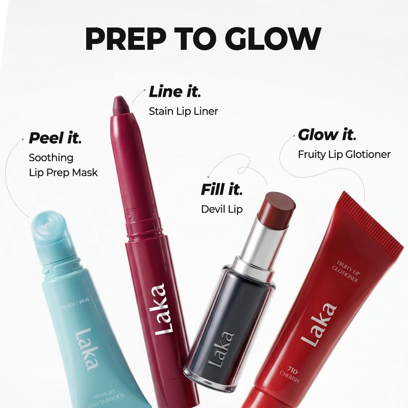 Laka Lip Liner - Smooth & Blendable Soft Matte Lip Contour Pencil for Shaping & Overlining Lips | Waterproof Formula, Oil-Cleanse Off, Long-Lasting Wear | #04 Rosy Talk, 0.02oz