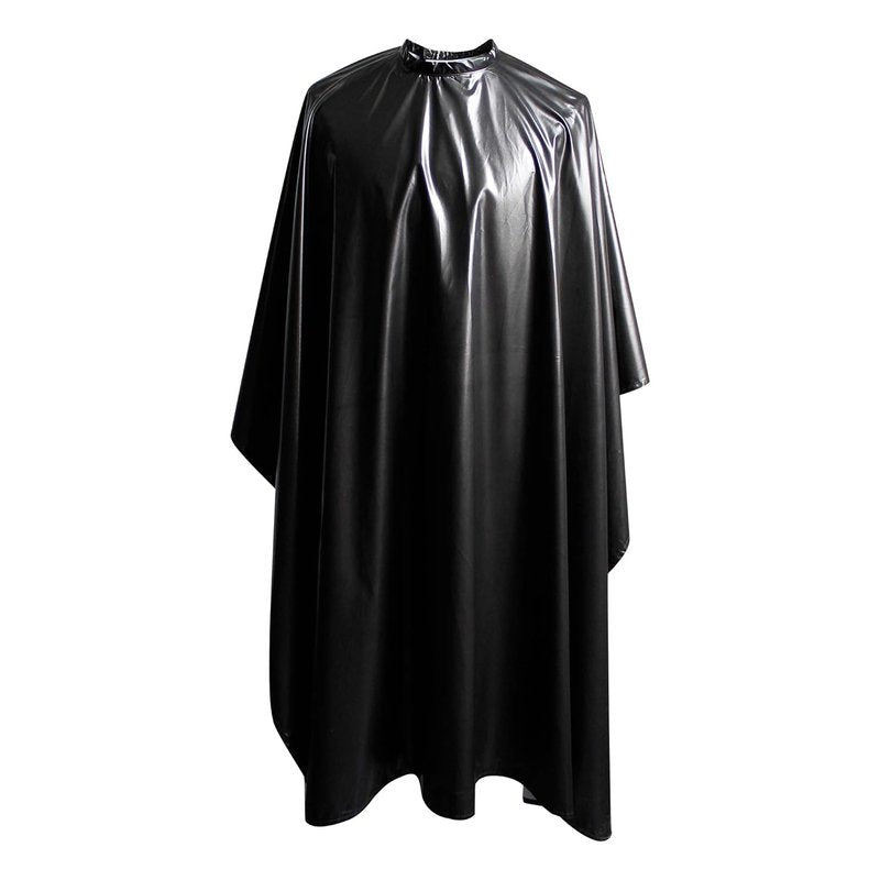Professional Salon Cape - Waterproof Black Polyester Barber Cape | 54"x62" Size