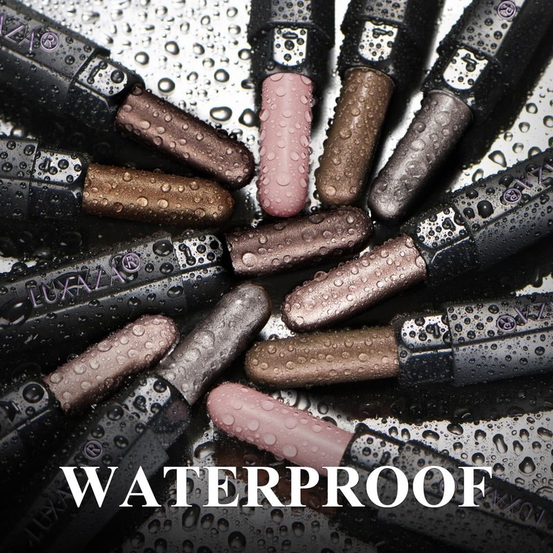 Neutral Eyeshadow Stick Makeup Set - 6PCS Brown Nude Metallic Shimmer & Matte Cream Eye Shadow | Halloween Makeup - Brown Canyon