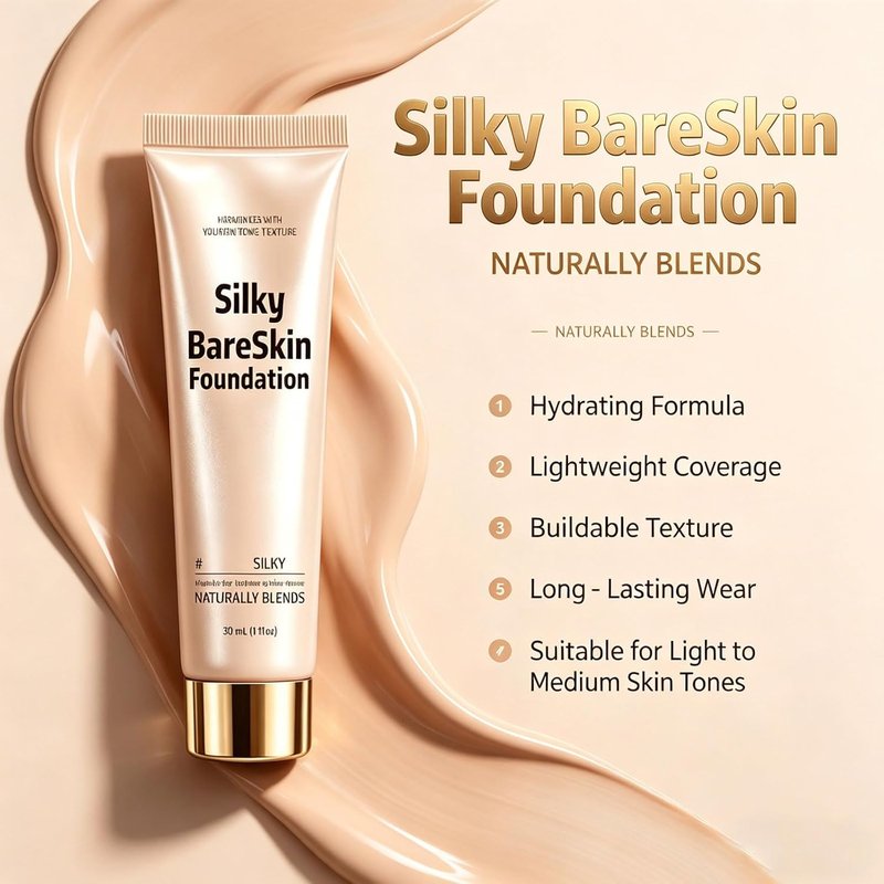 Skiennix Color Changing Foundation - Hydrating Makeup for Mature Skin | Soft Texture, Dark Shade