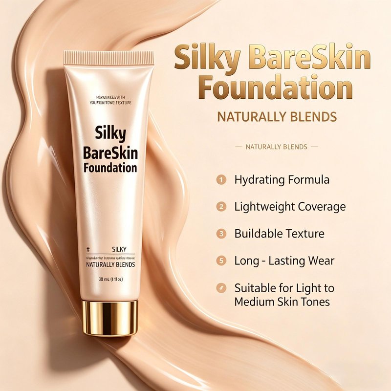Color Changing Foundation, Hydrating Foundation for Mature Skin, Soft Texture Makeup Base, Breathable All-Day Wear for Natural Complexion