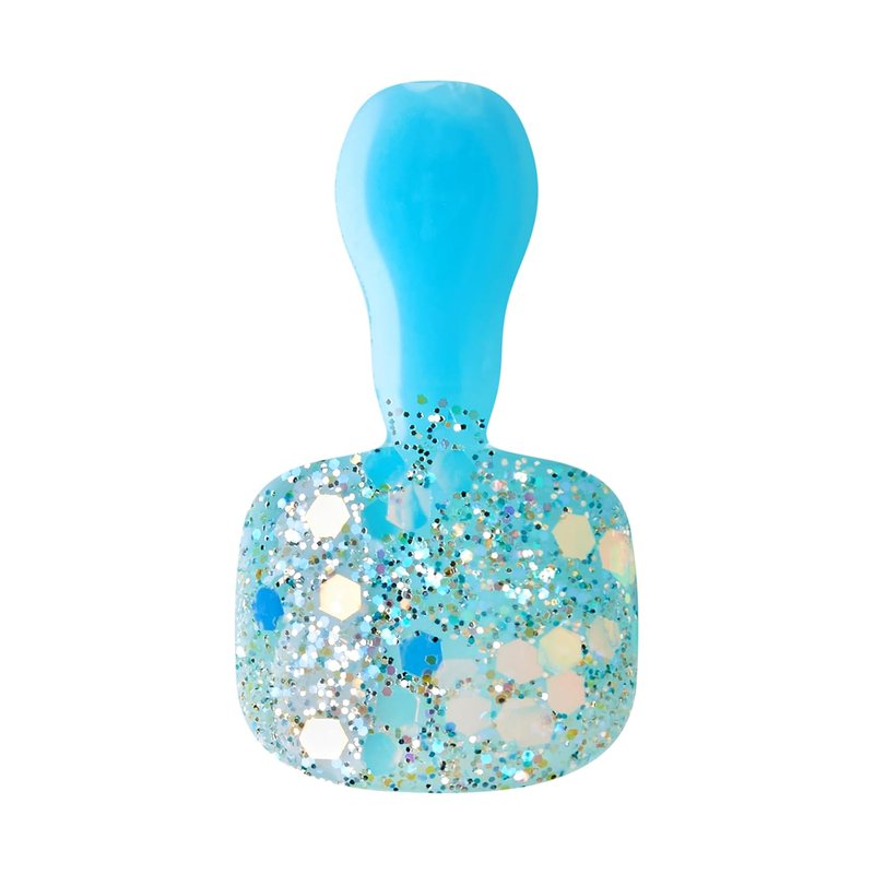 KISS imPRESS Press-On Nails - Last Flowers Design, Medium Blue, Short Squoval | 24 Nails & Accessories Included