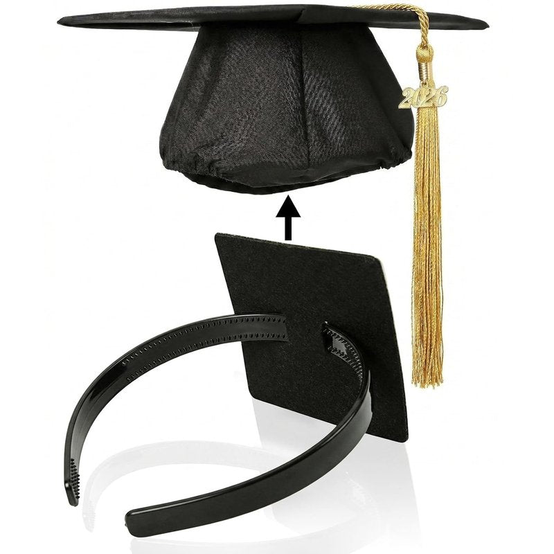 Graduation Cap Headband, Firm Anti-fall HairBand for Graduation Hat, Graduation Gifts Hat Accessories for Graduates, Students, Women (Grad Cap Not Included)