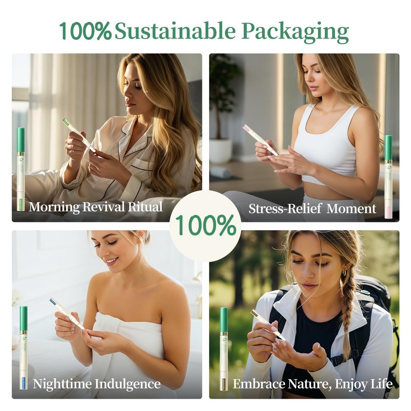 APUREE Organic Cuticle Oil Pen 6pcs| USDA Verified 100% Bio-Based Nail Strengthener & Growth Serum| Jojoba & Squalane Infused| Deep Moisture & Repair for Brittle, Thin, Peeling Nails & Dry Cuticles