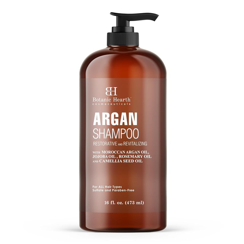Botanic Hearth Argan Shampoo - Hydrating & Volumizing Formula for All Hair Types | 16 fl oz