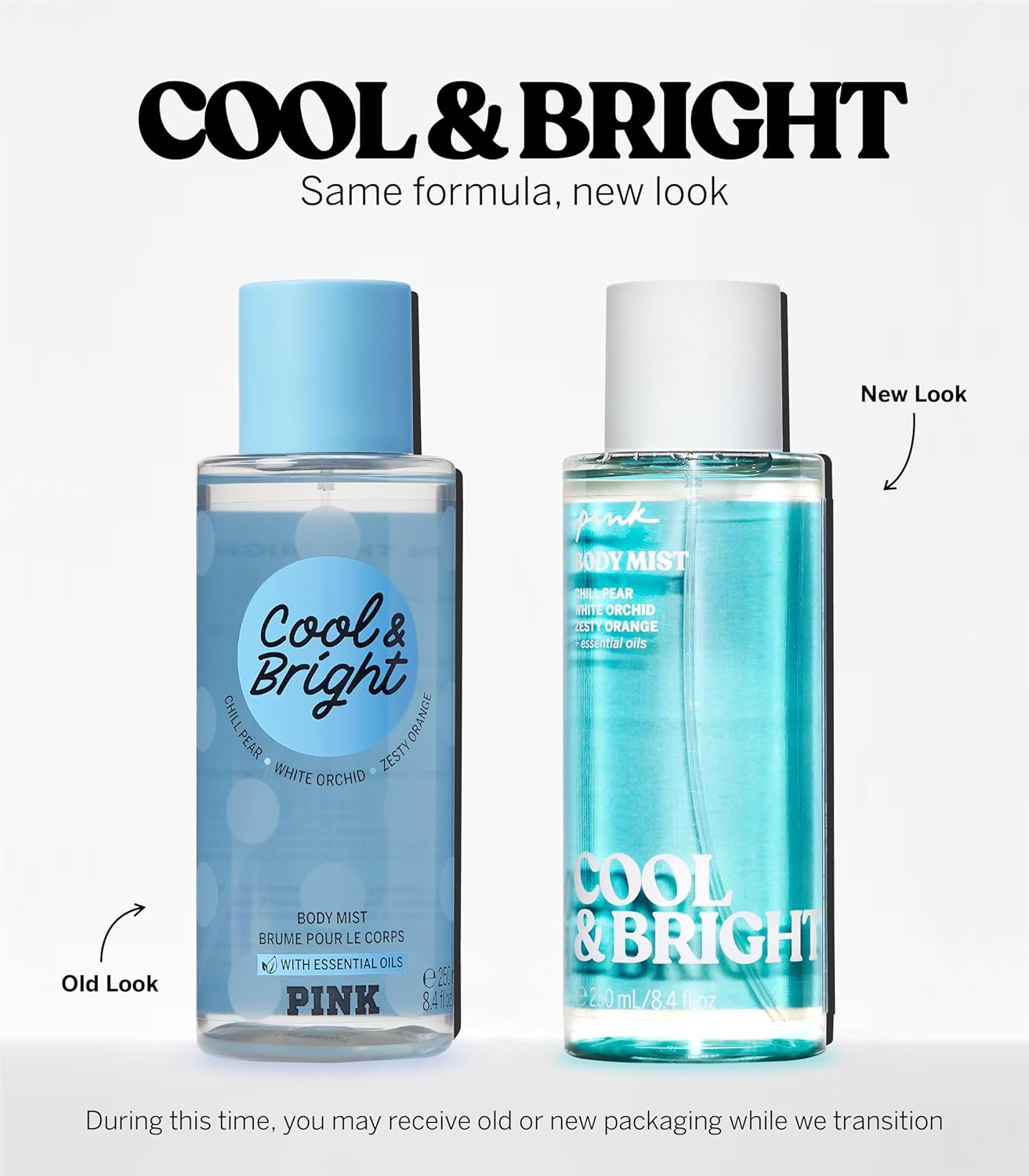 Victoria's Secret Pink Body Mist - Cool & Bright Fragrance for All-Day Freshness | 8 Fl Oz