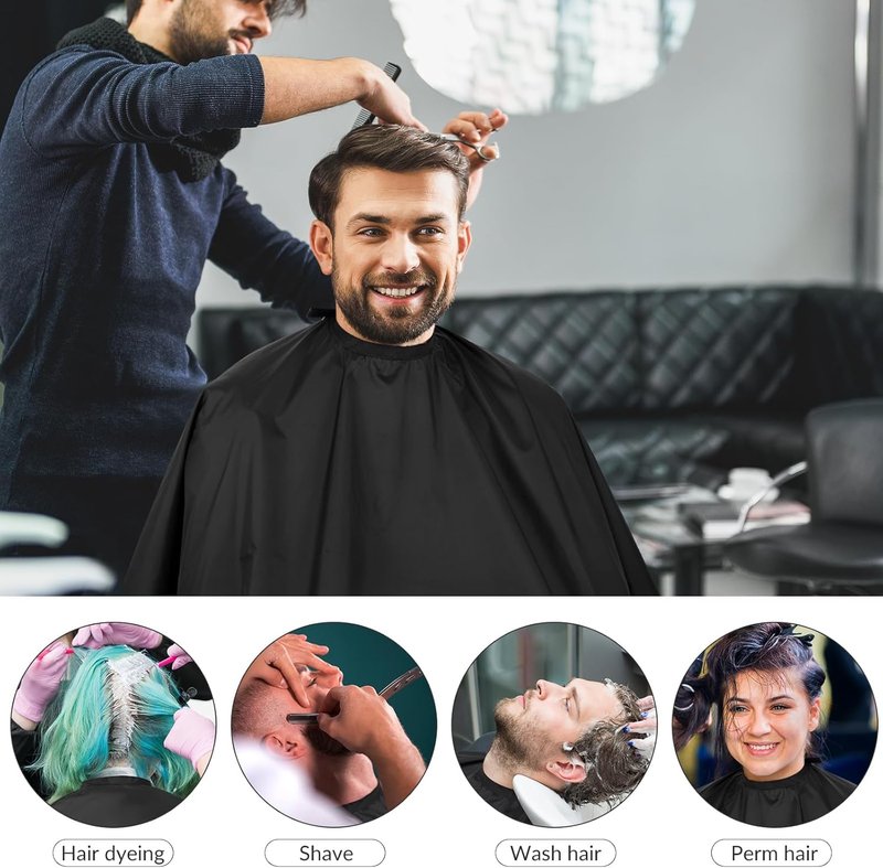 **Skiennix Waterproof Barber Cape - Professional Unisex Hair Cutting Cape for Adults | Bulk Pack**