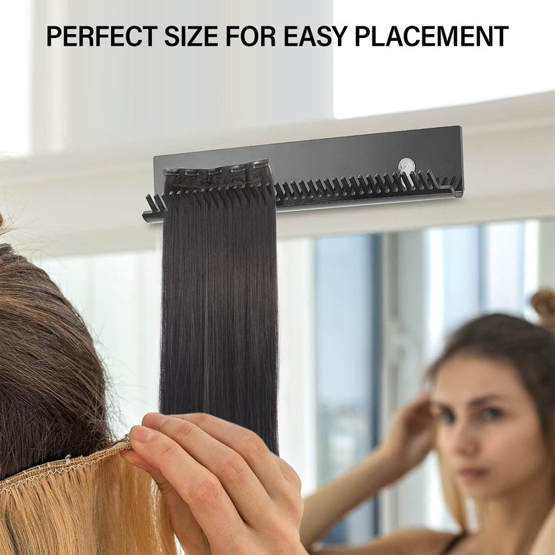 Hair Extension Holder Braiding Hair Rack Hair Extension Hanger Hair Holder Weft Holder w/2 Suction Cups Designed to Securely Hold Extra Wide Wefts While You Wash, Color, Style & Store