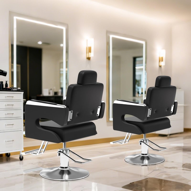 Cuute Salon Chair for Hair Stylist, Barber Chair with Heavy Duty Hydraulic Pump, Stylist Chair for Barbershop 360 Degrees Rolling Swivel Spa Beauty Equipment for Hair Stylist