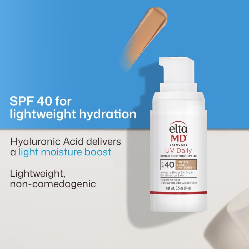 EltaMD UV Clear Tinted Face Sunscreen, SPF 46 Oil- Free Tinted Moisturizer with Zinc Oxide, Dermatologist Recommended Sunscreen, 0.5 oz Pump