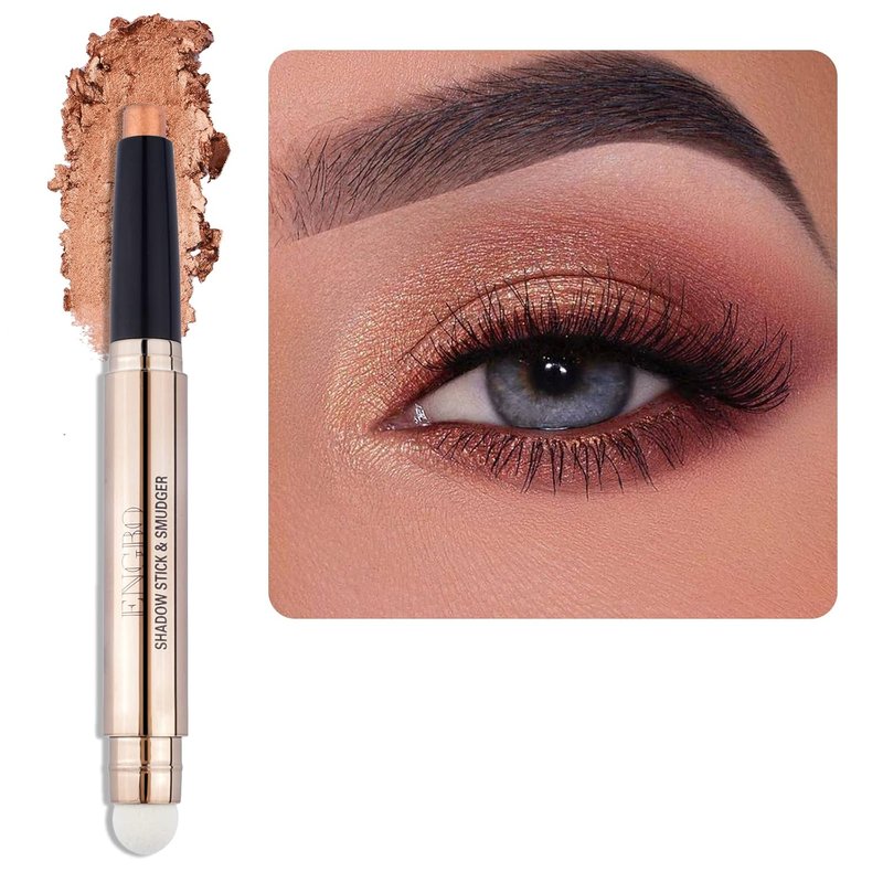 Skiennix Cream Eyeshadow Stick - Long-Lasting, Crease-Proof Formula | #4 Taupe Shimmer with Built-In Smudger